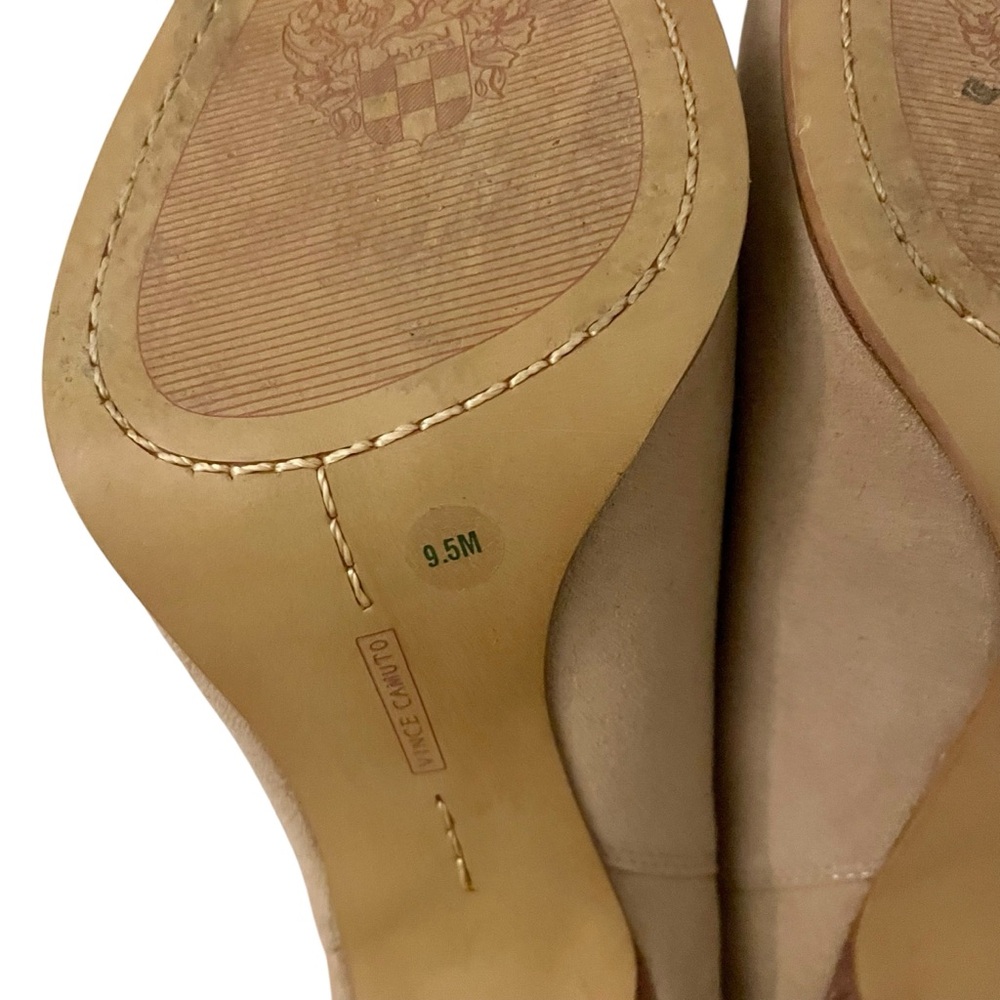 Vince Camuto Frendin Leather Tan Booties Size 9.5 - Picture 14 of 15
